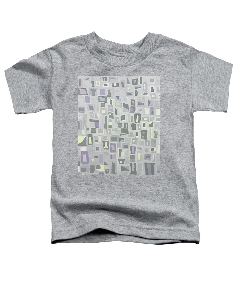 Abstract Geometric Toddler T-Shirt featuring the painting Thoughts purple by Hila Abada
