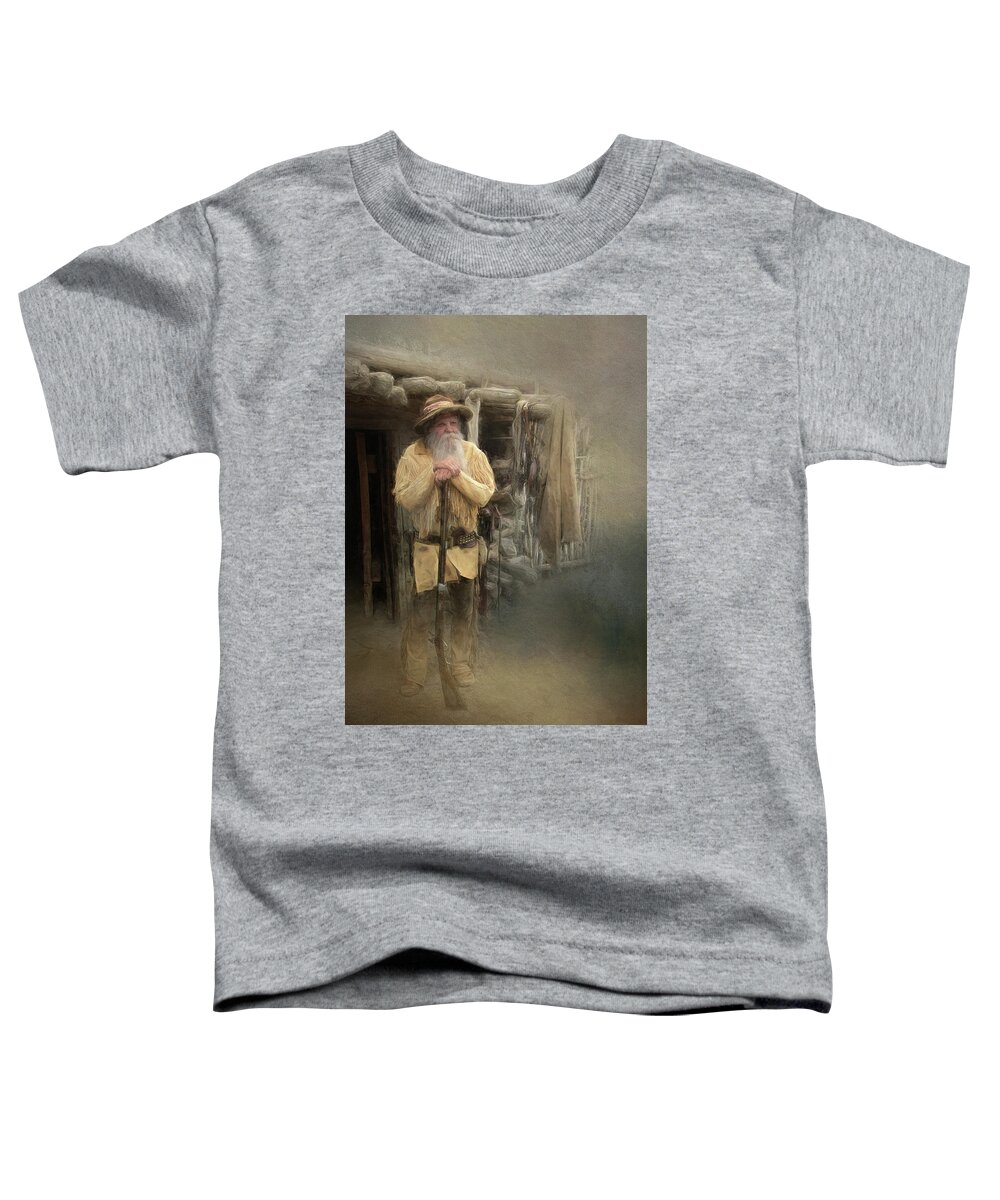 American Mountain Men Toddler T-Shirt featuring the photograph Tracker V by Debra Boucher