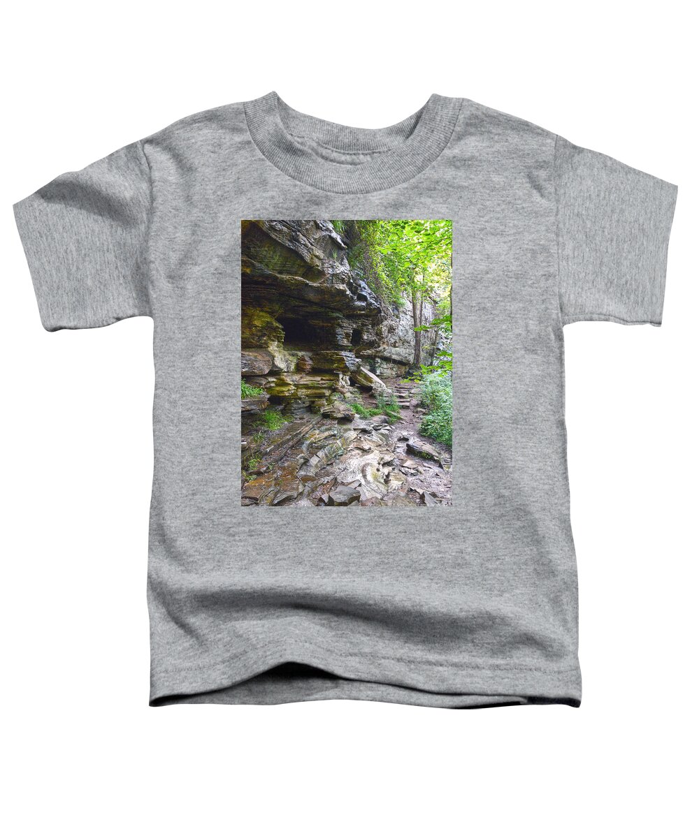 Tennessee Toddler T-Shirt featuring the photograph Trail Into Gorge by Phil Perkins