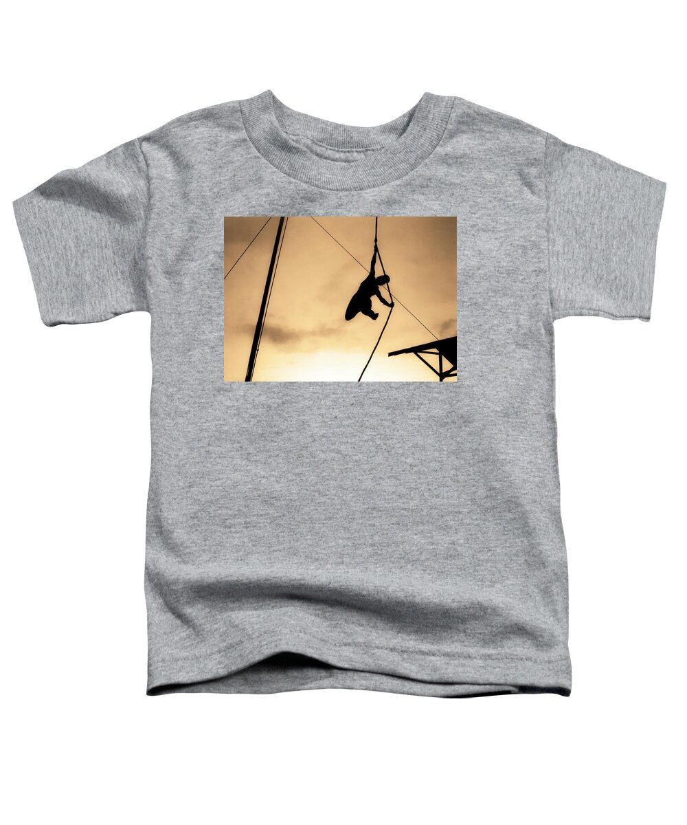 Trapeze Circus Toddler T-Shirt featuring the photograph Trapeze #2 by Neil Pankler