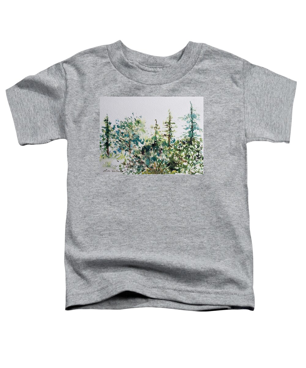 Abstract Trees Toddler T-Shirt featuring the painting Trees by Lisa Debaets