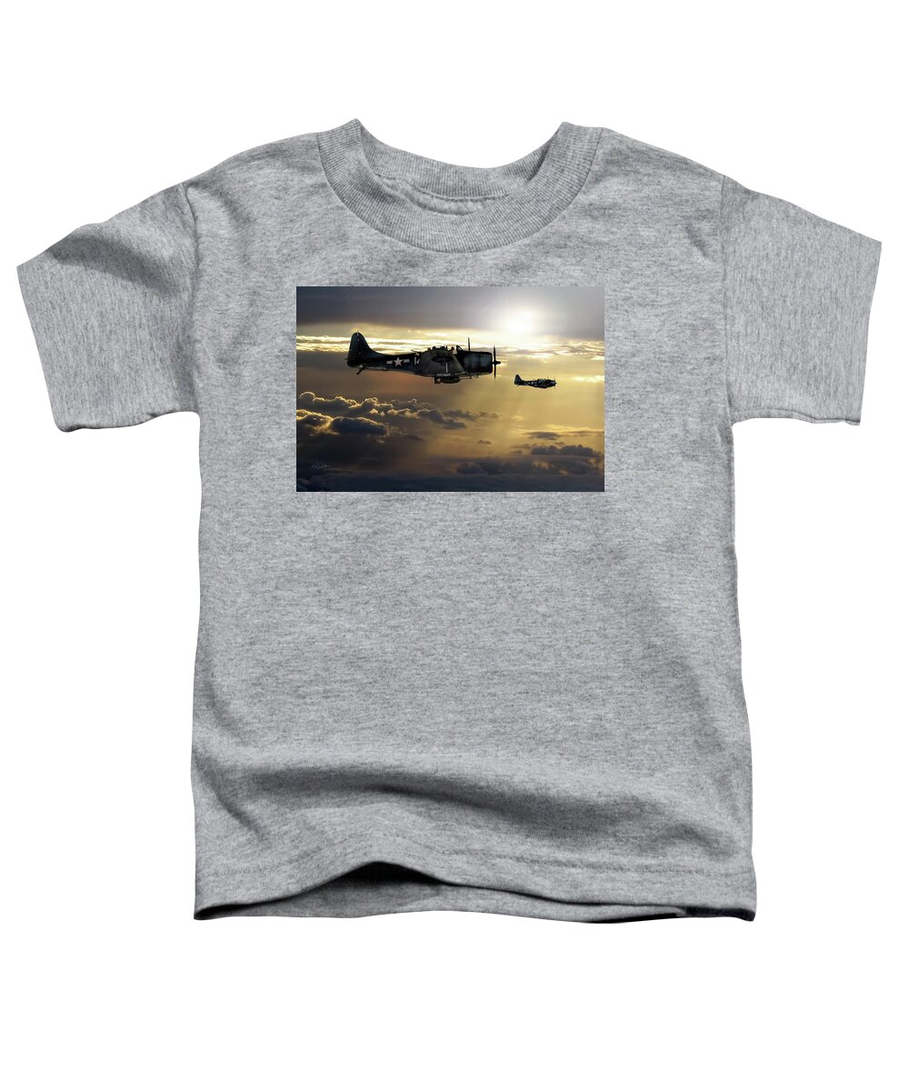 Douglas Aircraft Toddler T-Shirt featuring the digital art Undaunted by Peter Chilelli