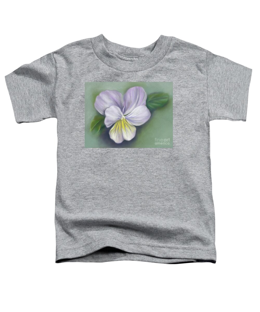 Botanical Toddler T-Shirt featuring the painting Viola Purple and Yellow by MM Anderson