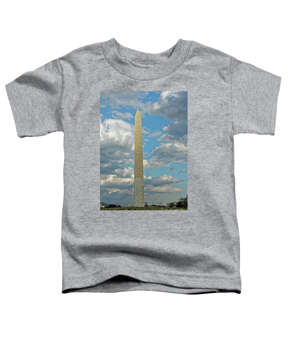 Washington Monument Toddler T-Shirt featuring the photograph Washington Monument Cloud Break by Natural Focal Point Photography