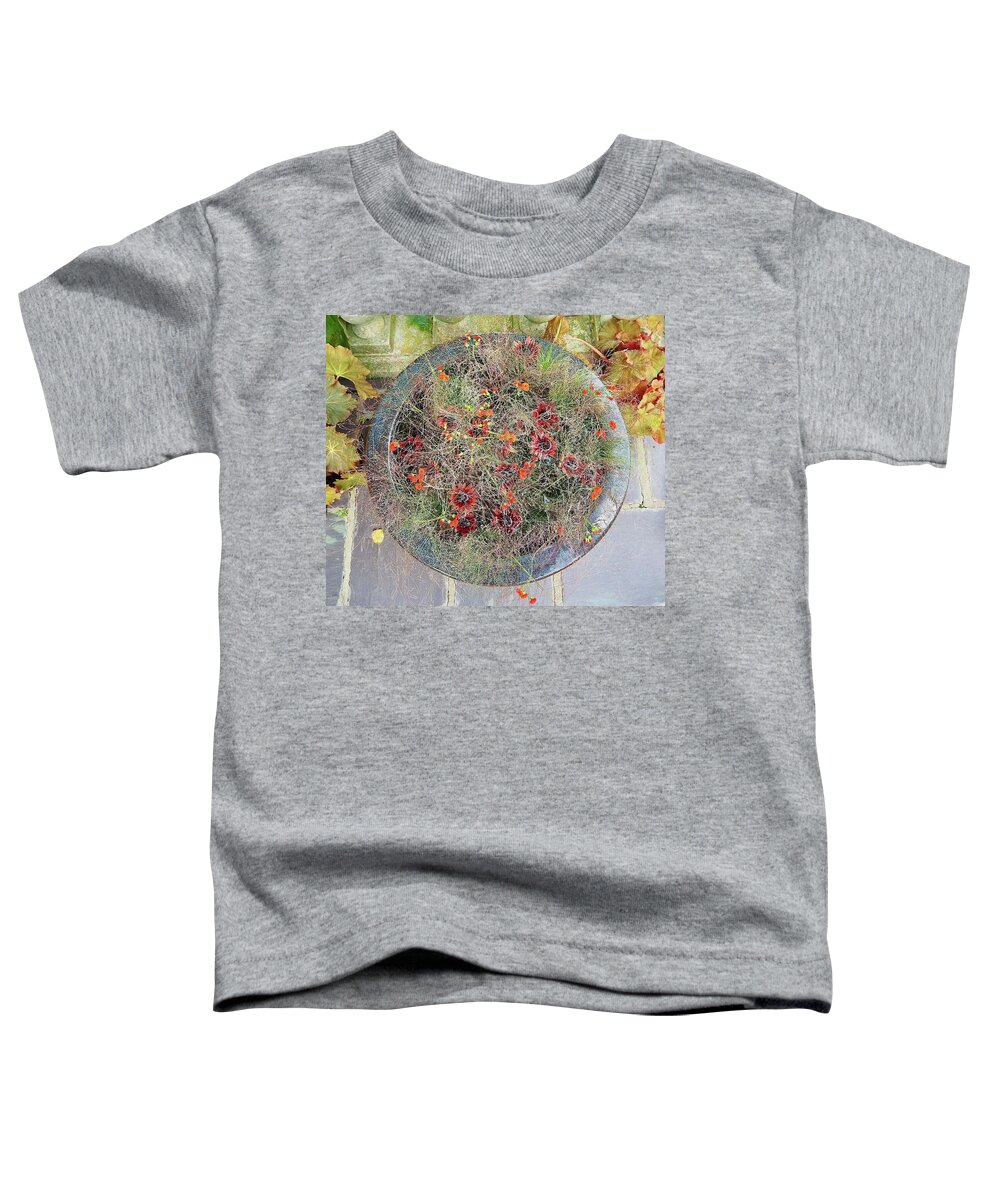 Flowers Toddler T-Shirt featuring the photograph Water Garden Snow Globe by Alida M Haslett