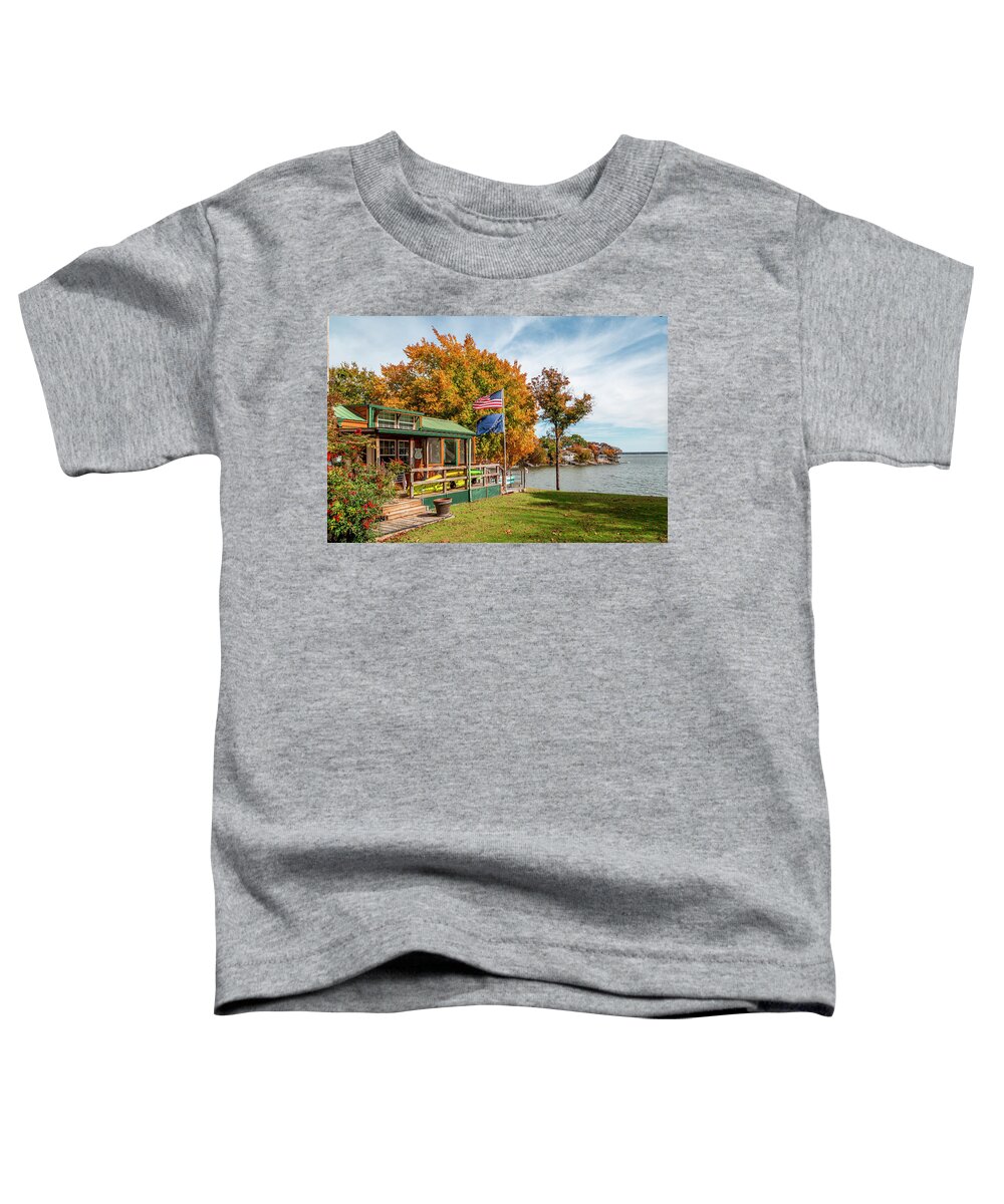 Grand Lake Toddler T-Shirt featuring the photograph Waters Edge Autumn by David Wagenblatt