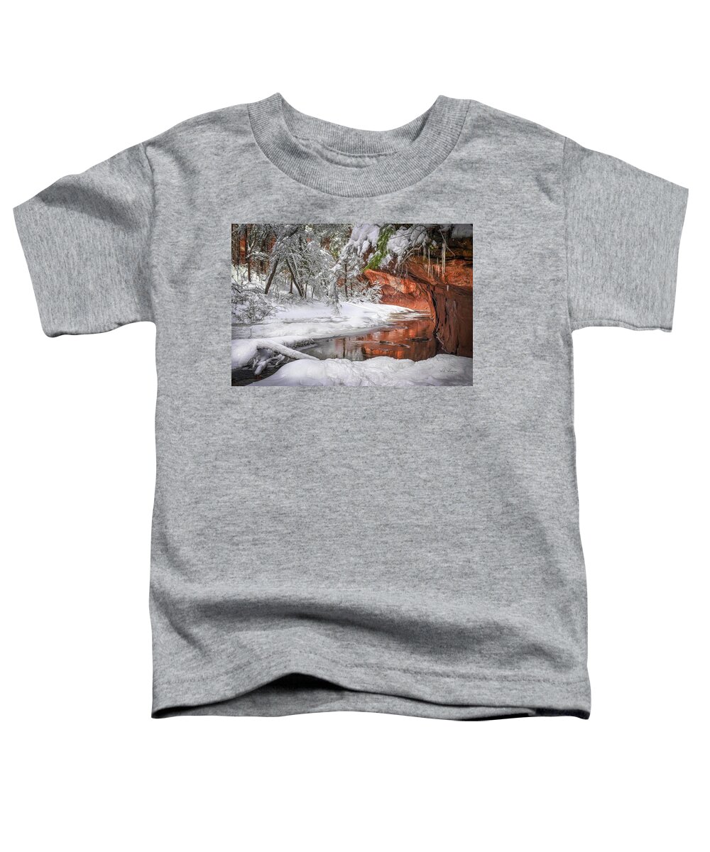Sedona Toddler T-Shirt featuring the photograph West Fork in Winter by Will Wagner