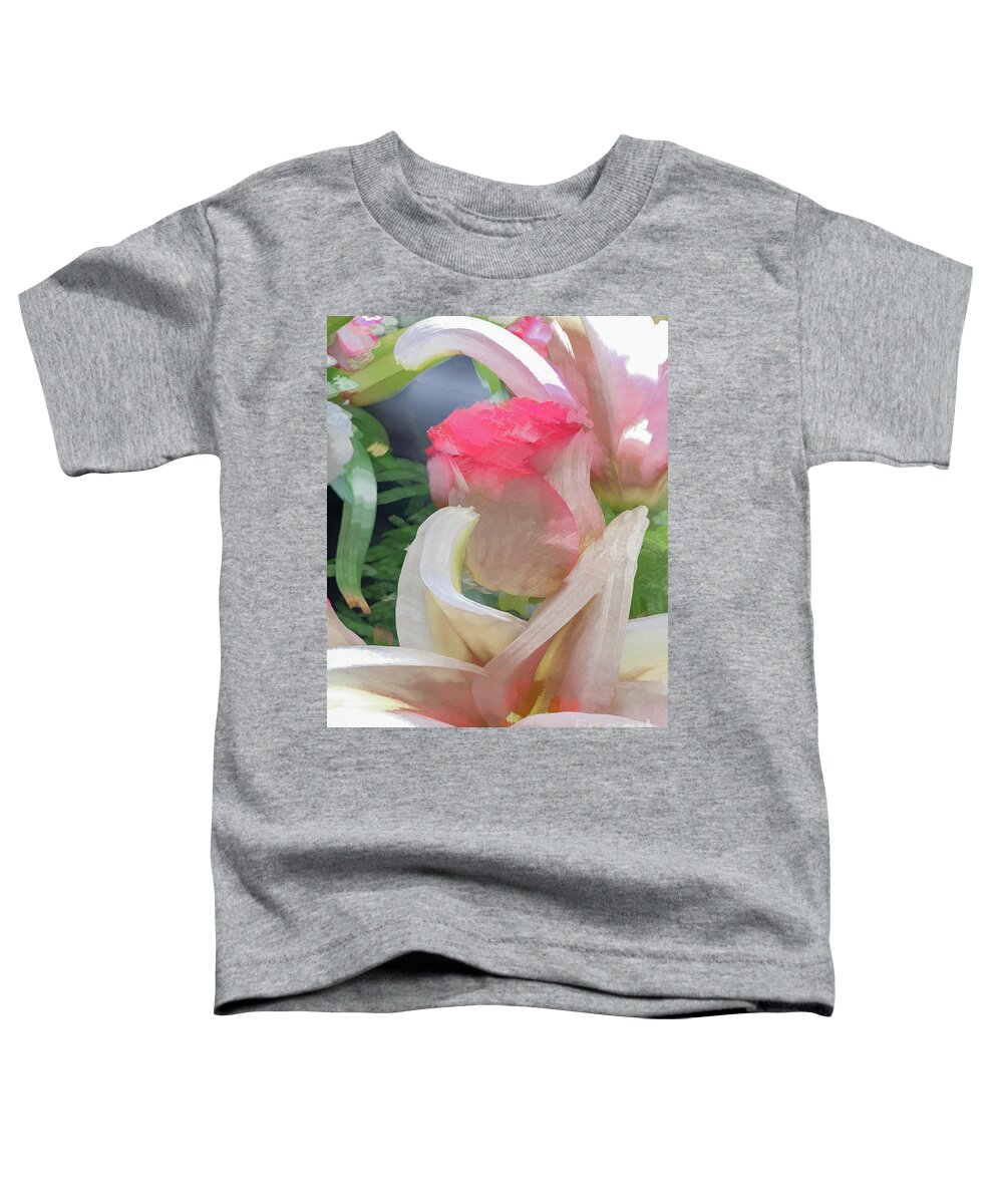 Abstract Toddler T-Shirt featuring the photograph White rose in pastel by Phillip Rubino