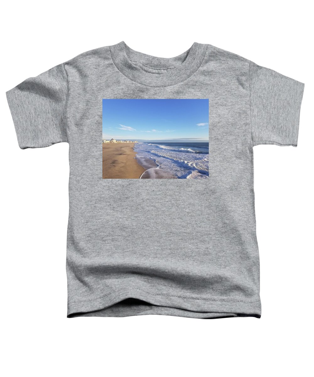 Beach Toddler T-Shirt featuring the photograph White Waves by Robert Banach