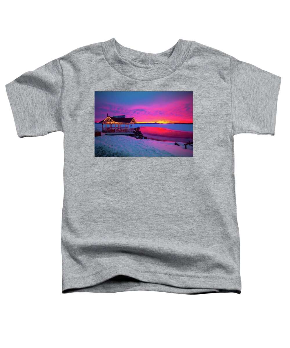 Giford Toddler T-Shirt featuring the photograph Winter Sunrise at Ames Farm by Robert Clifford