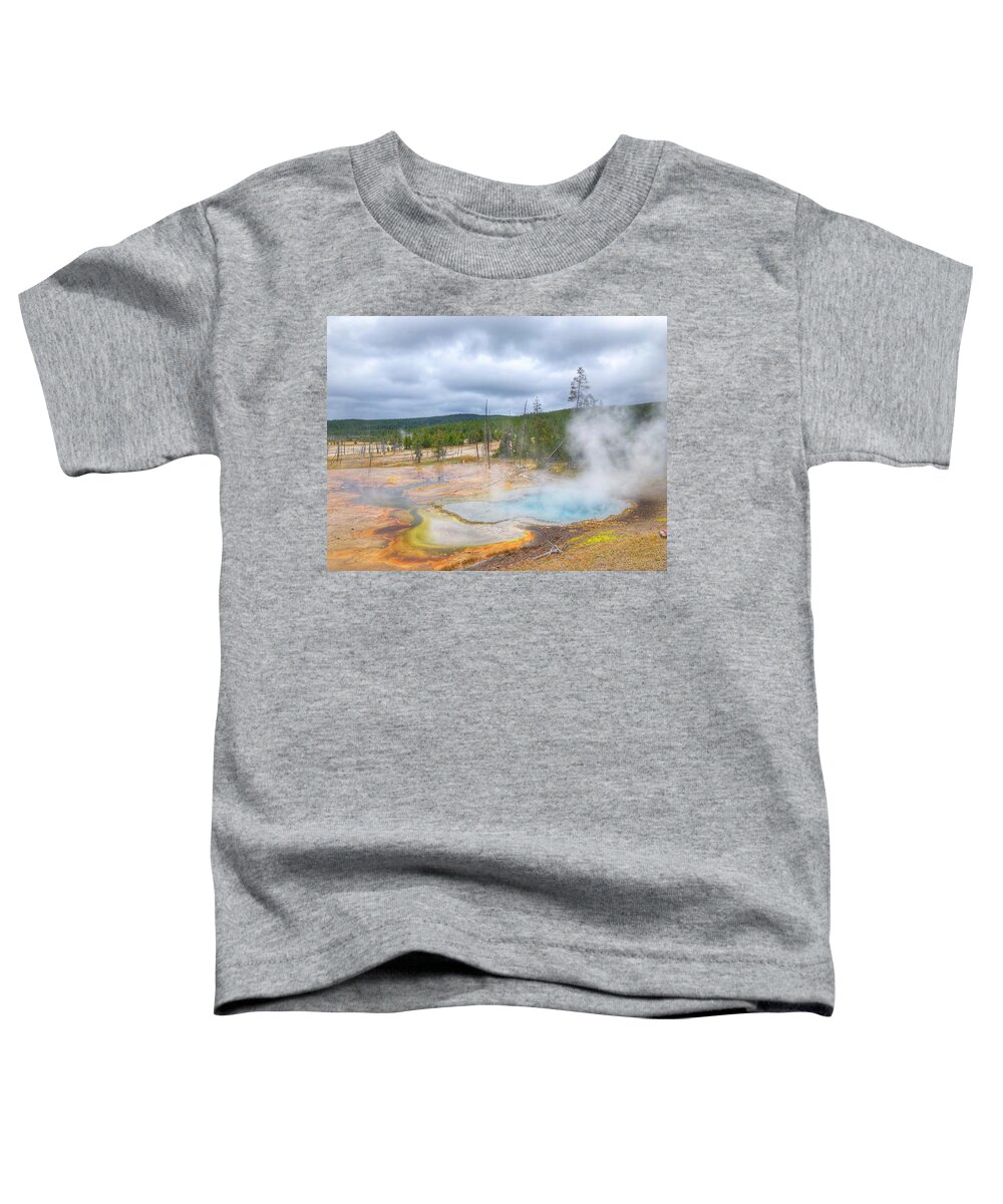 Nature Toddler T-Shirt featuring the photograph Yellowstone Geyser by Bonnie Bruno