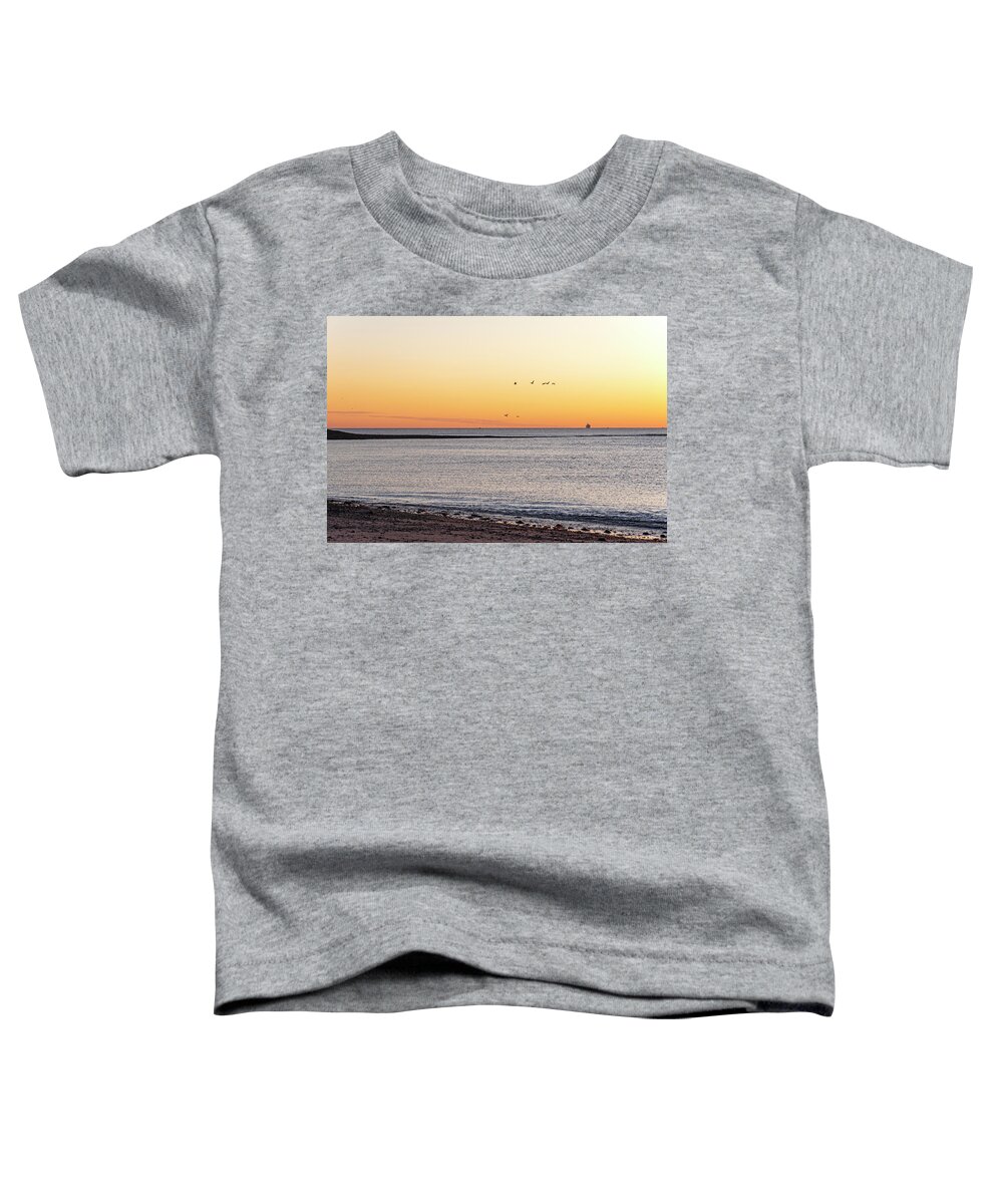 Winthrop Toddler T-Shirt featuring the photograph Yirrell Beach Sunrise Winthrop MA North Shore by Toby McGuire