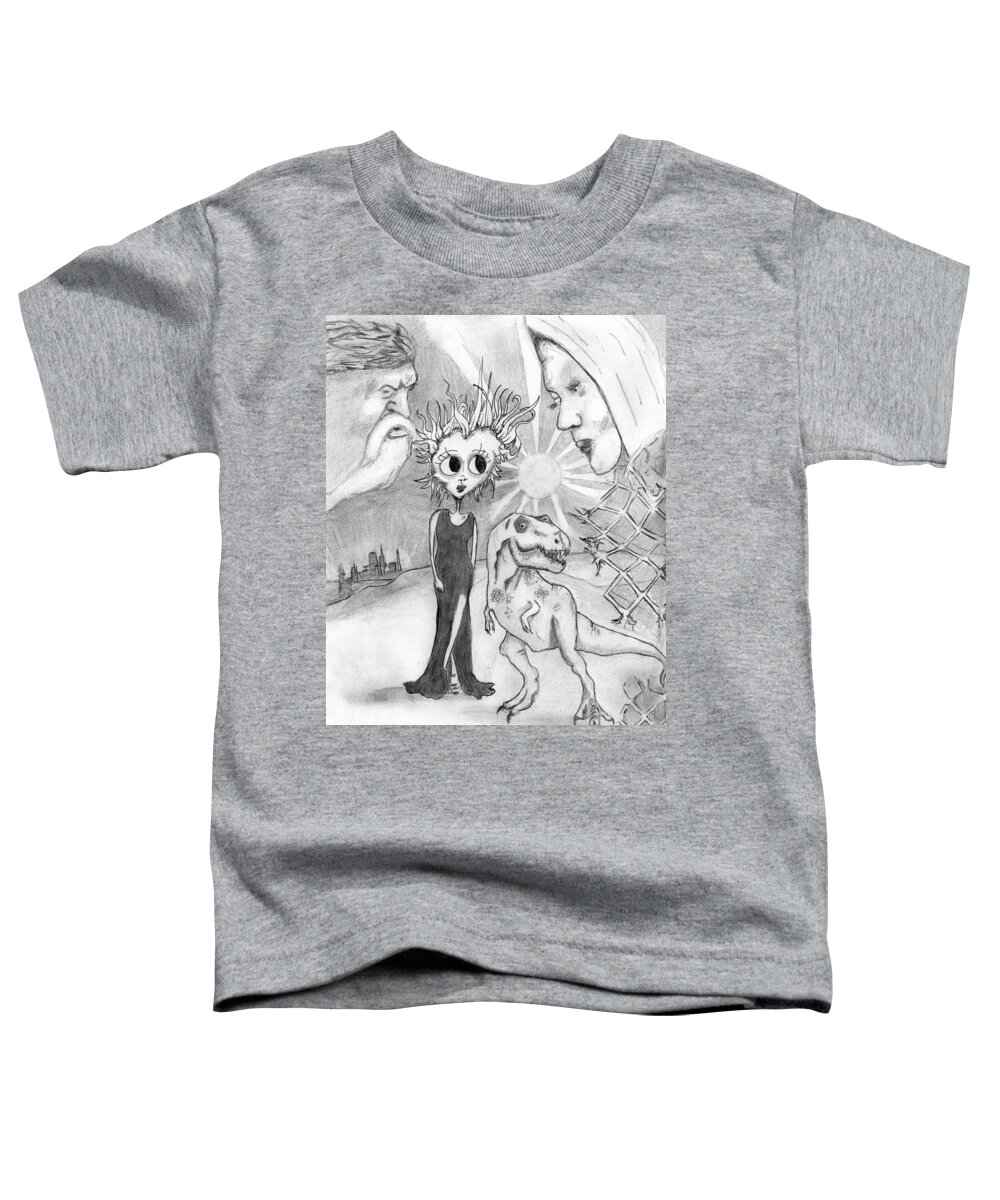Trex Toddler T-Shirt featuring the drawing You're Not Bringing That Home by Dan Twyman