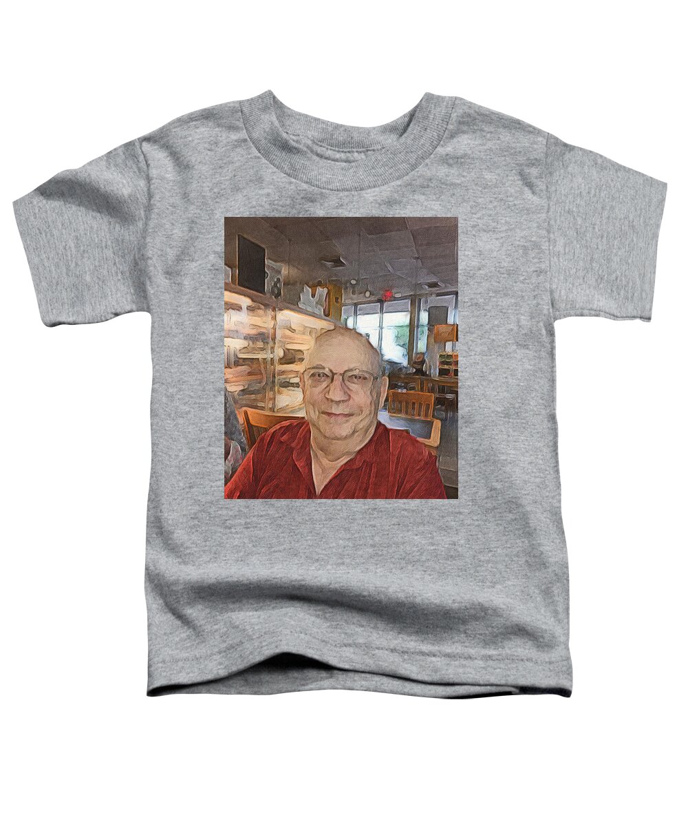 Photoshopped Photograph Toddler T-Shirt featuring the digital art Zvi A. Sesling by Steve Glines
