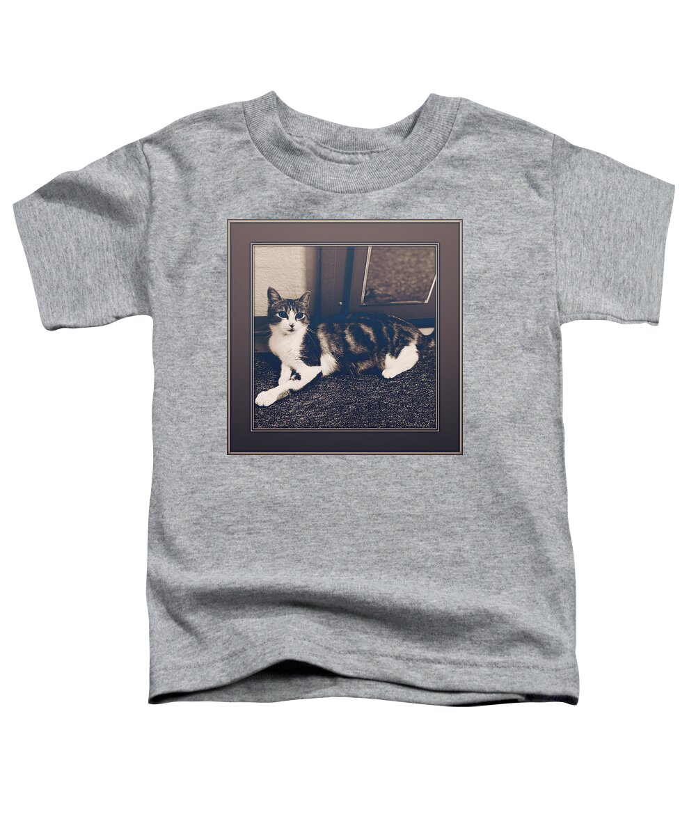 Cat Toddler T-Shirt featuring the digital art # 244 by Marko Sabotin