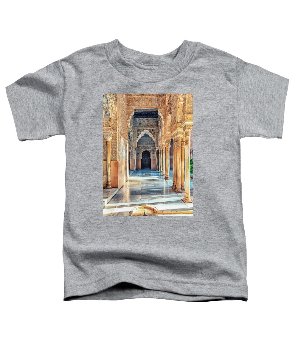 Alhambra Toddler T-Shirt featuring the photograph Alhambra Palace #1 by Manjik Pictures