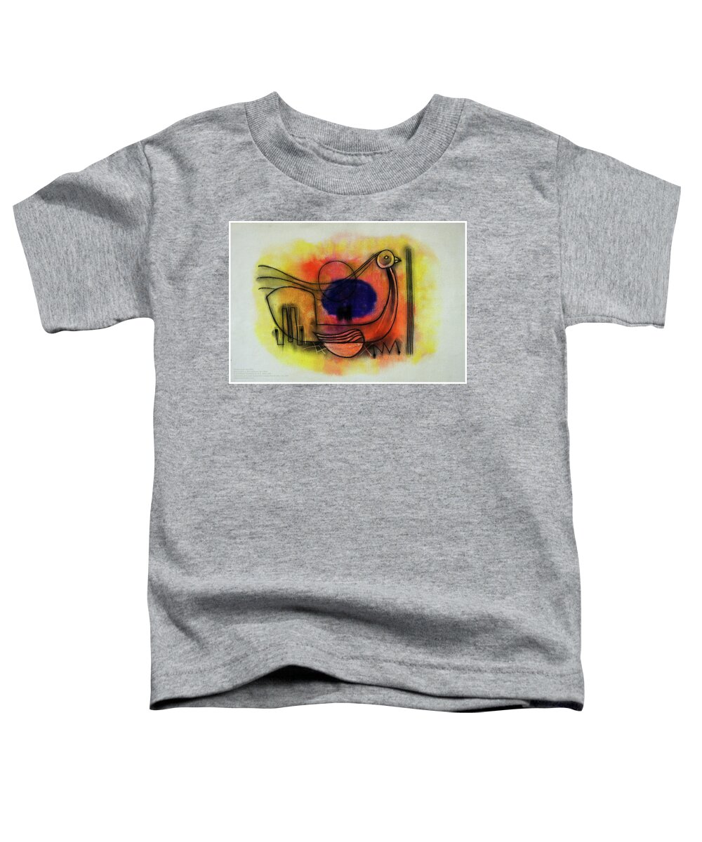 Abstract Toddler T-Shirt featuring the painting Bird Of Spirit by Winston Saoli 1950-1995