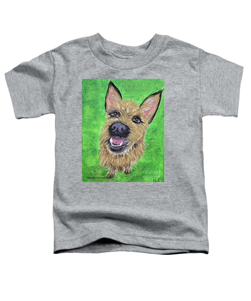 Dwp Pet Portraits Toddler T-Shirt featuring the painting DWP Perry Hall #1 by Ania M Milo