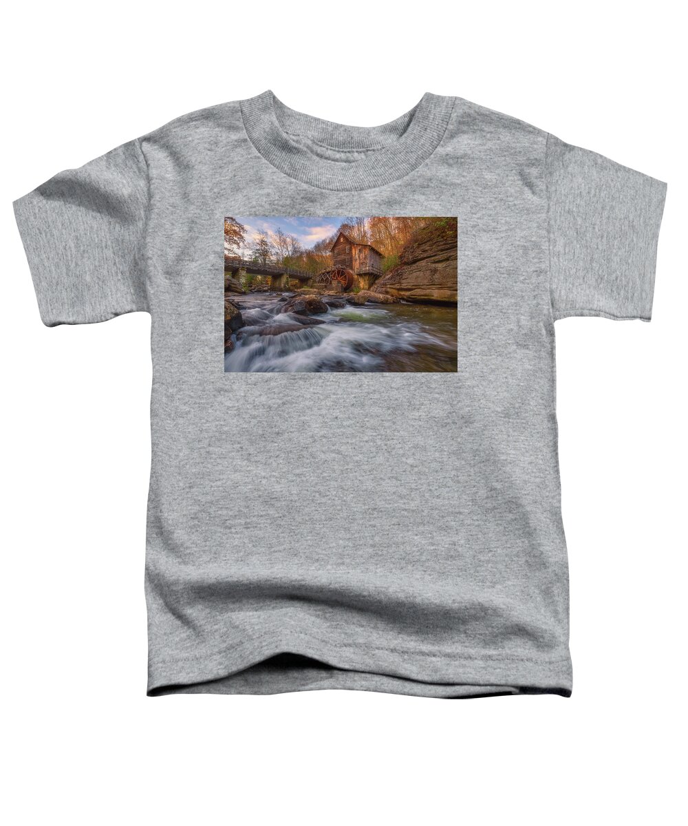 Water Toddler T-Shirt featuring the photograph Glade Creek Grist Mill #1 by Darren White