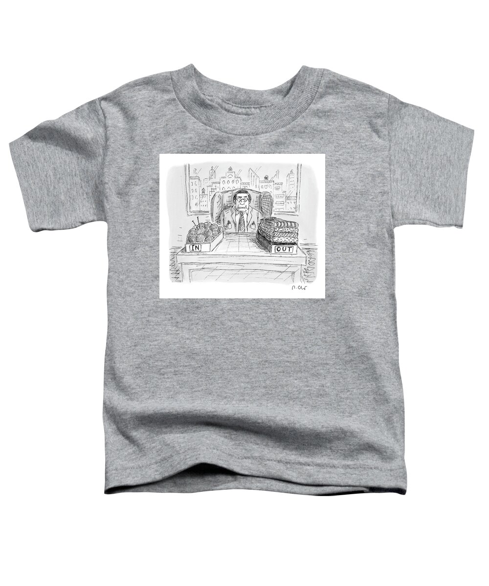 Captionless Toddler T-Shirt featuring the drawing In and Out #1 by Roz Chast