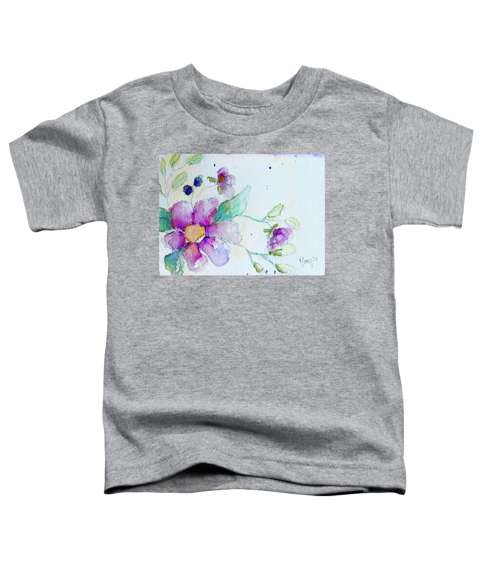 Watercolor Toddler T-Shirt featuring the painting Petals by Roxy Rich