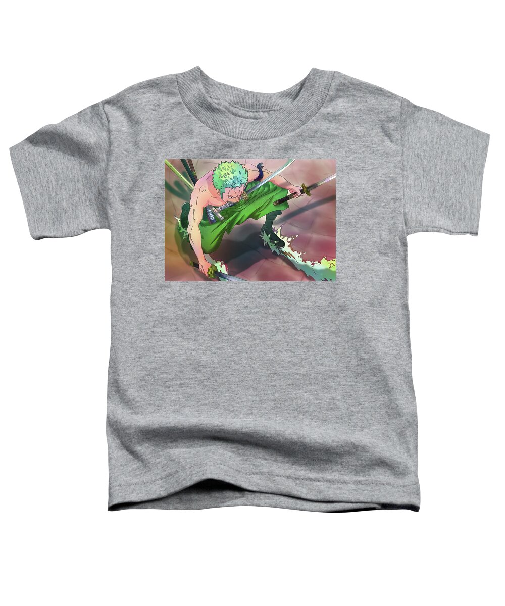 Roronoa Zoro One Piece Toddler T-Shirt by Enid Monahan - Pixels