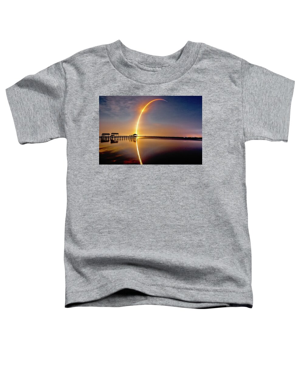 Falcon 9 Toddler T-Shirt featuring the photograph SpaceX Falcon 9 #2 by Norman Peay