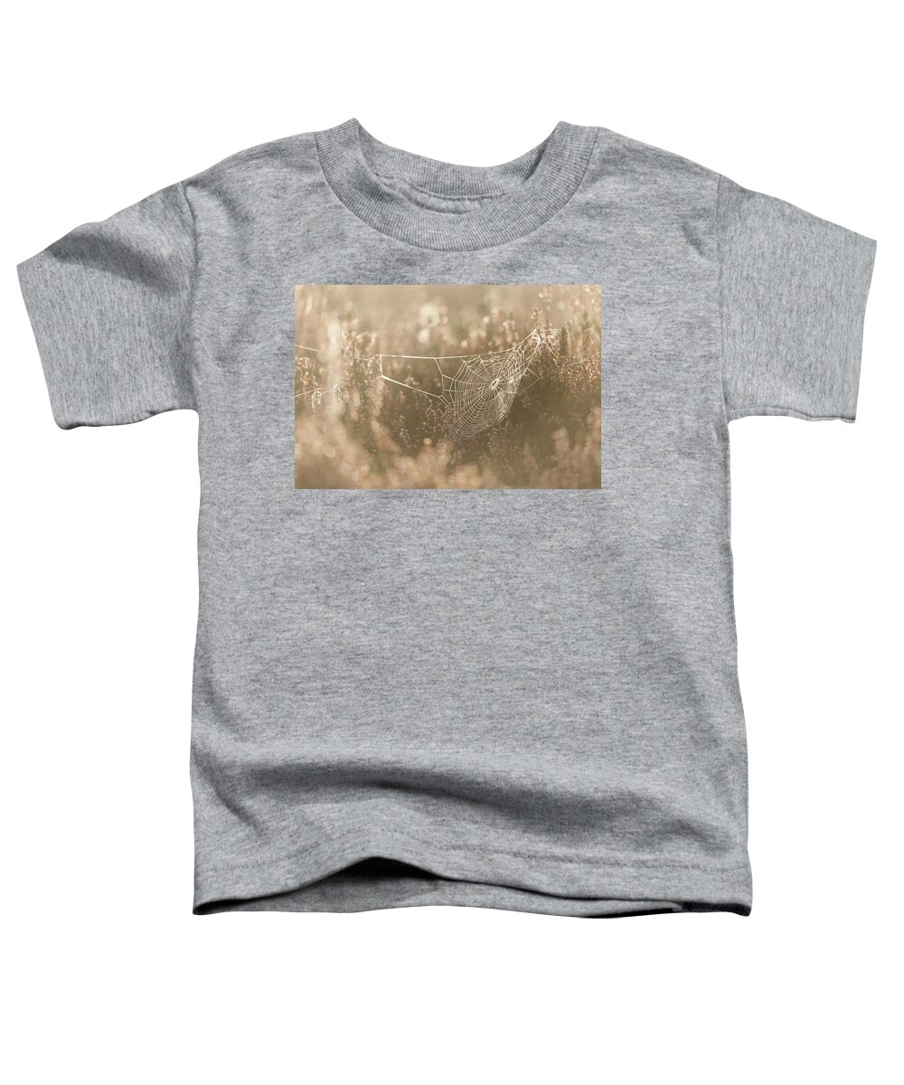 Spider Web Toddler T-Shirt featuring the photograph Spider Web by Anita Nicholson