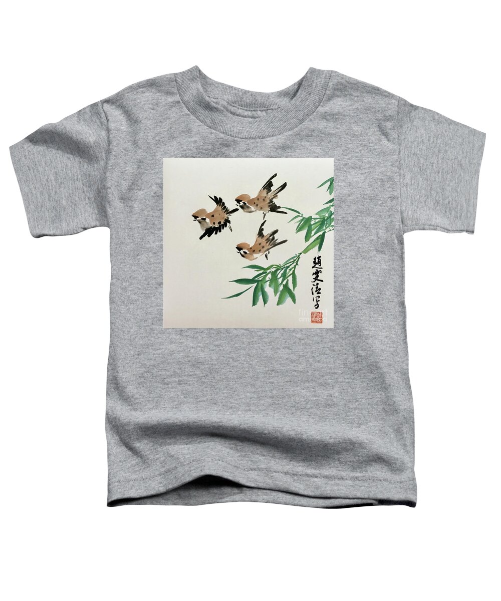 Spring Coming Toddler T-Shirt featuring the painting Spring Coming #2 by Carmen Lam
