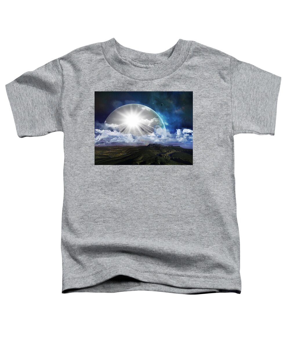 Abstract Toddler T-Shirt featuring the mixed media Stairway To Heaven #1 by Teresa Trotter