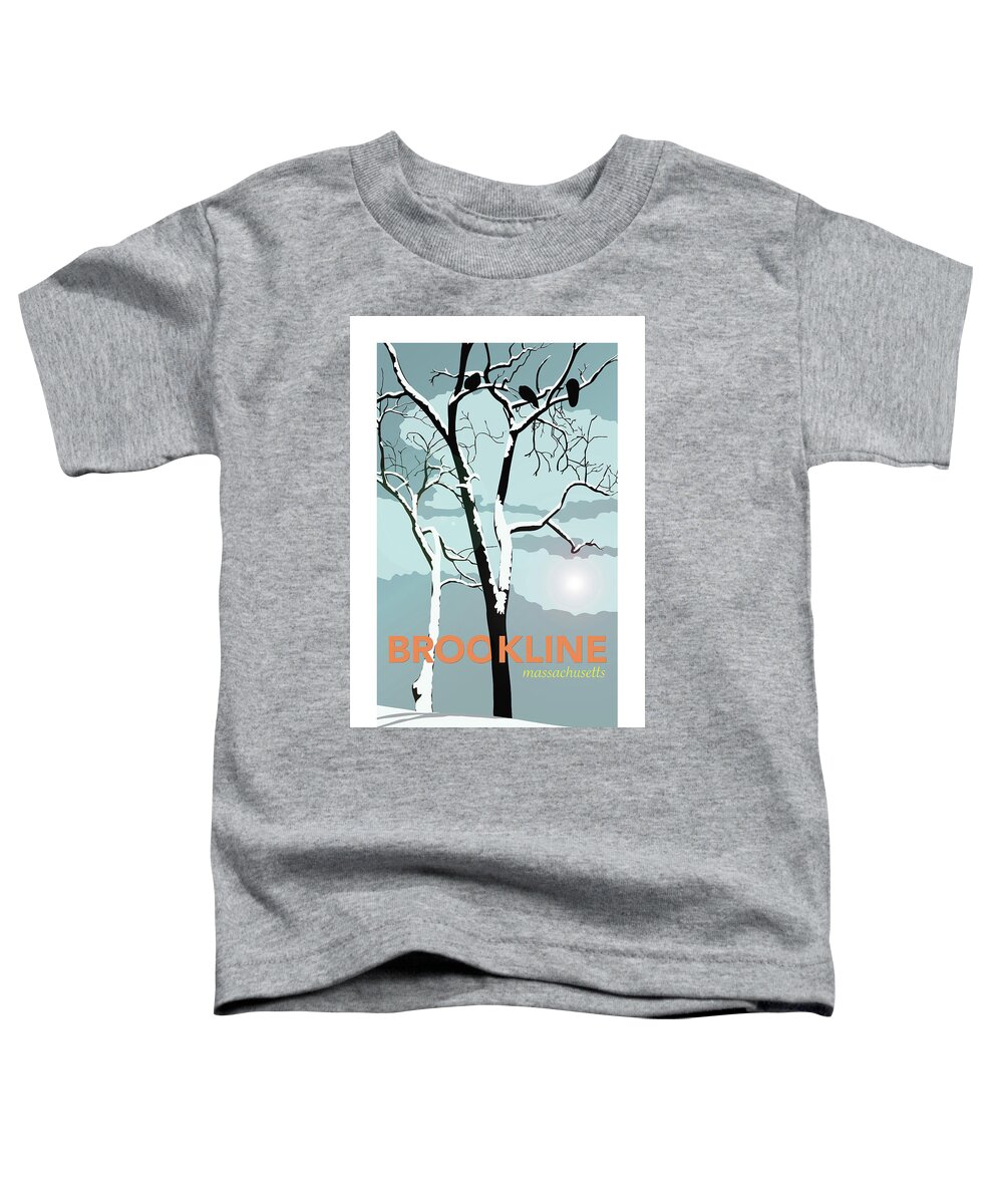 Turkeys Toddler T-Shirt featuring the digital art Tree Turkeys #1 by Caroline Barnes
