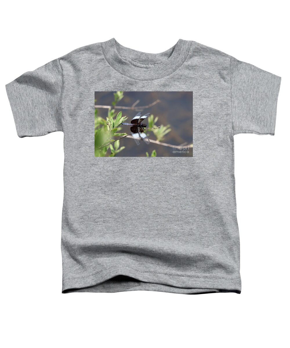 Dragonfly Toddler T-Shirt featuring the photograph Widow Skimmer Dragonfly #1 by Tom Doud