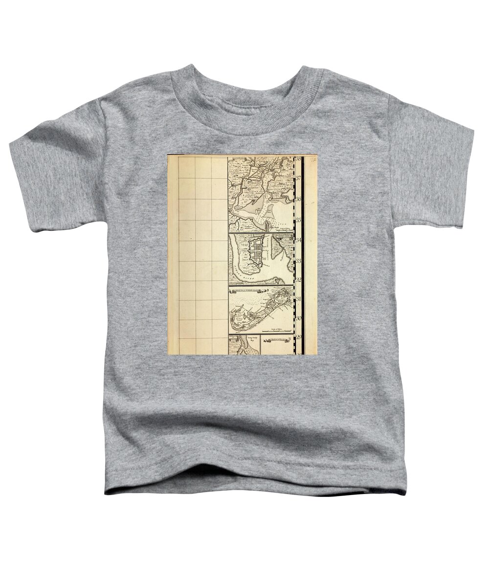 Map Toddler T-Shirt featuring the painting A map of the British Empire in America with the French and Spanish settlements adjacent thereto LOC #14 by MotionAge Designs