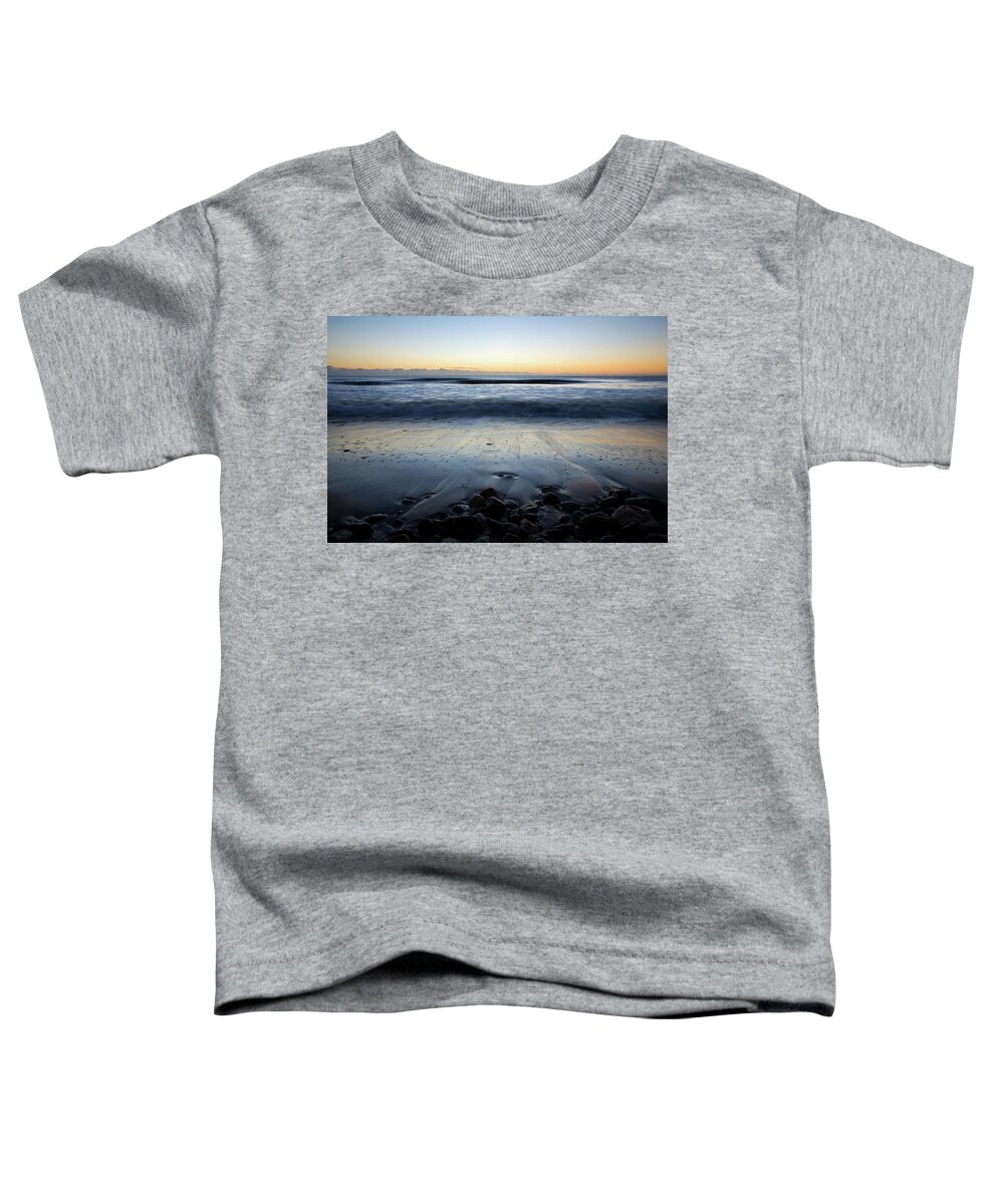 Travel Toddler T-Shirt featuring the photograph Ballynaclash beach at dawn, Blackwater, County Wexford, Ireland. #19 by Ian Middleton