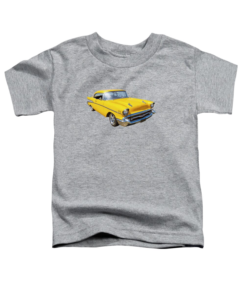 Car Toddler T-Shirt featuring the photograph 1957 Yellow by Keith Hawley