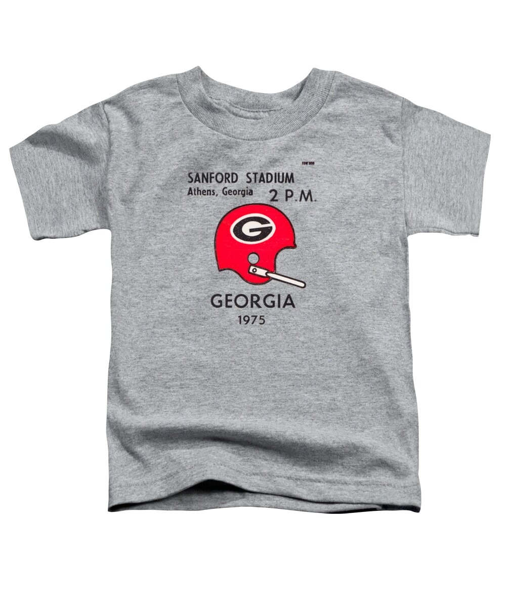 Auburn Toddler T-Shirt featuring the drawing 1975 Georgia vs. Auburn by Row One Brand