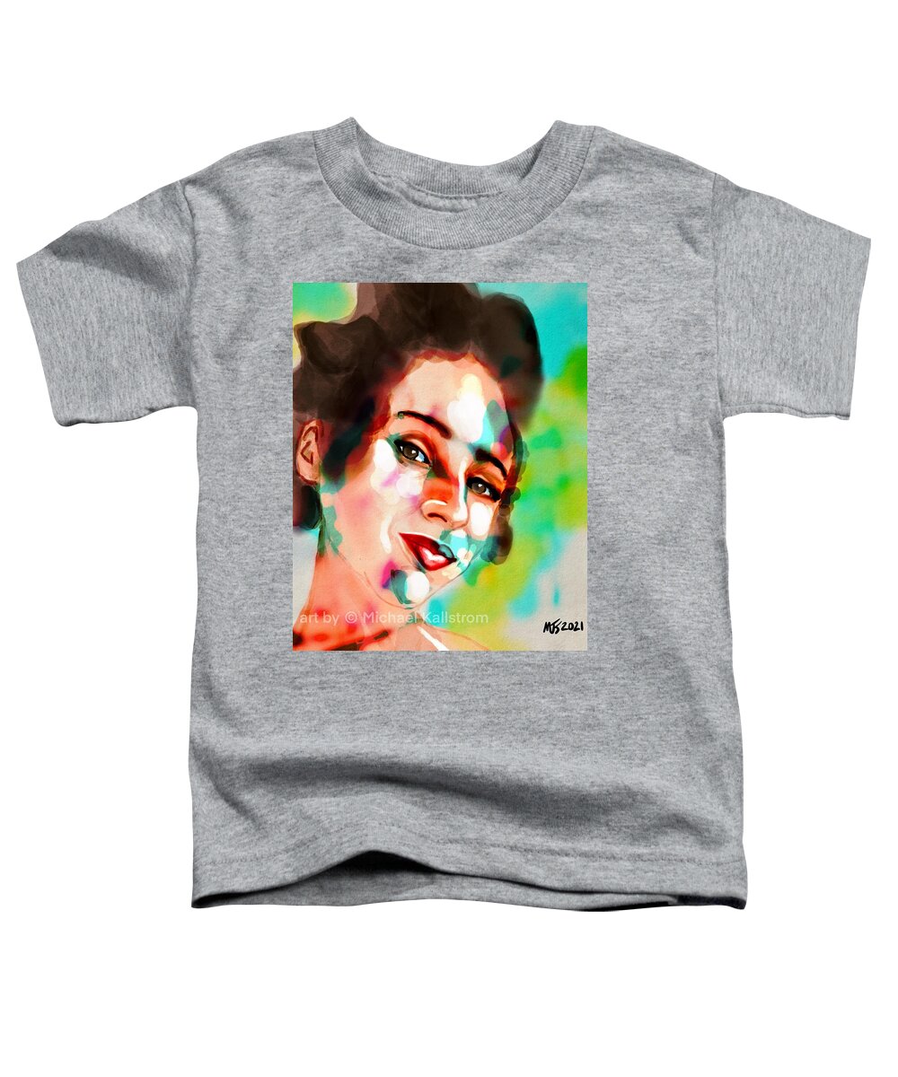 Portrait Toddler T-Shirt featuring the digital art Bemused #2 by Michael Kallstrom