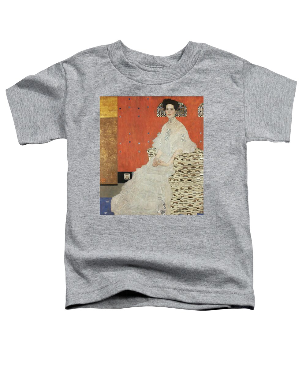 Art Toddler T-Shirt featuring the painting Fritza Riedler by Gustav Klimt by Mango Art