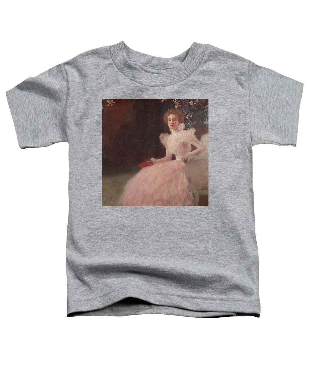 Gustav Klimt  Rosebushes Under The Trees  Google Art Project Toddler T-Shirt featuring the painting Gustav Klimt  Rosebushes under the Trees  Google Art Project #2 by MotionAge Designs