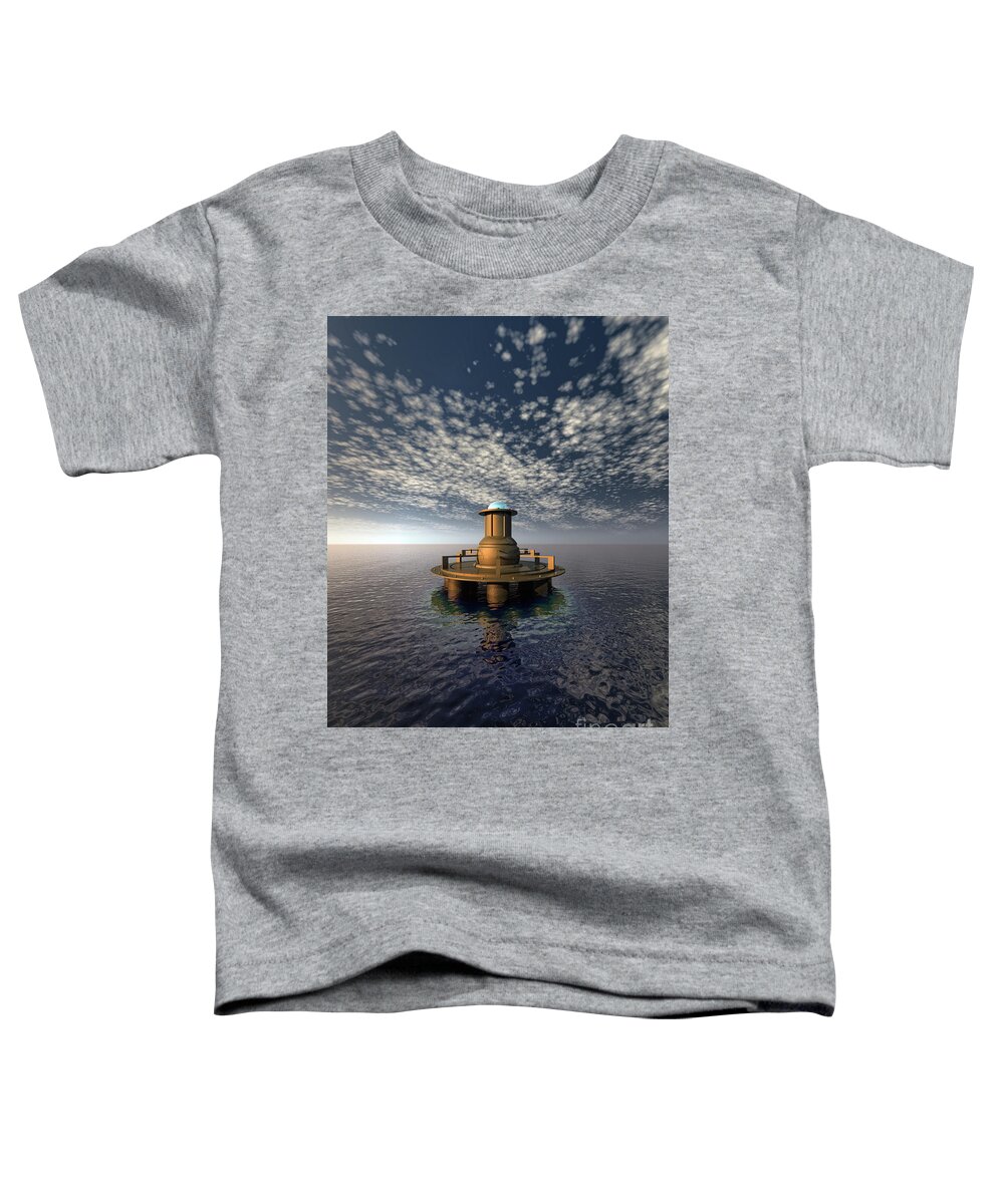 Structure Toddler T-Shirt featuring the digital art Structure at Sea #2 by Phil Perkins