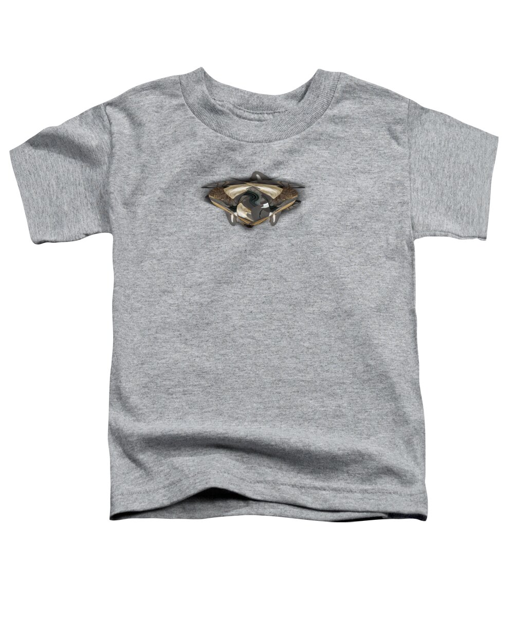 Horizontal Abstract Toddler T-Shirt featuring the mixed media Wonder #2 by Marvin Blaine