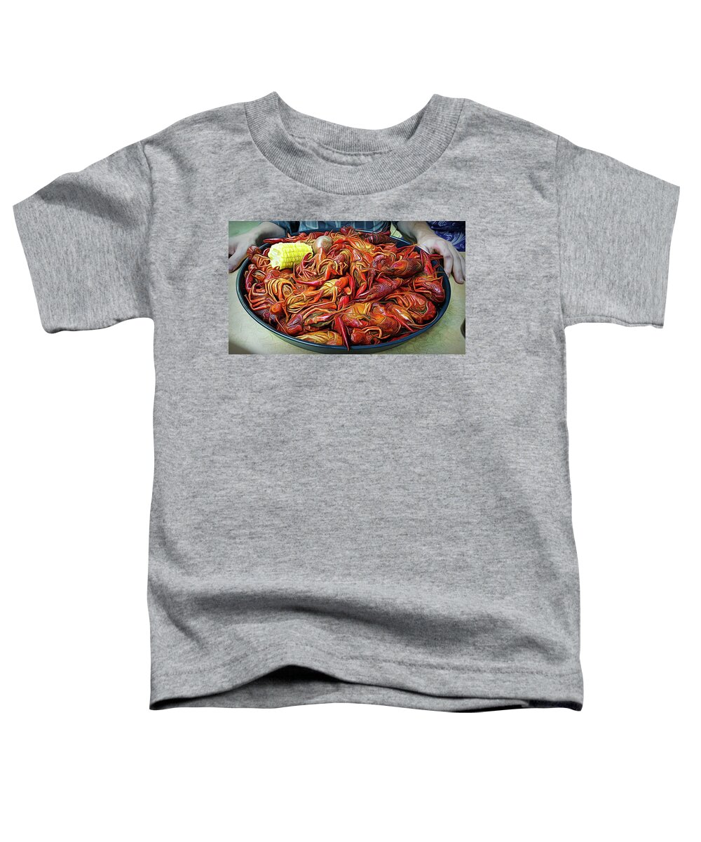 Food Toddler T-Shirt featuring the mixed media Crawfish #2 by James Spears