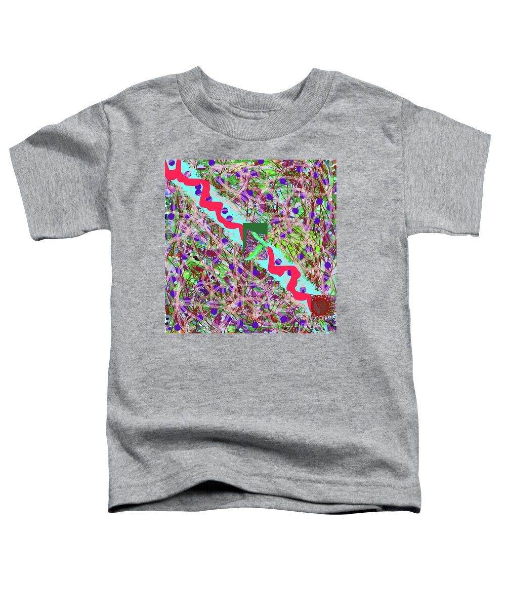 Walter Paul Bebirian: The Bebirian Art Collection Toddler T-Shirt featuring the digital art 6-23-2012babcdefghijklmn by Walter Paul Bebirian