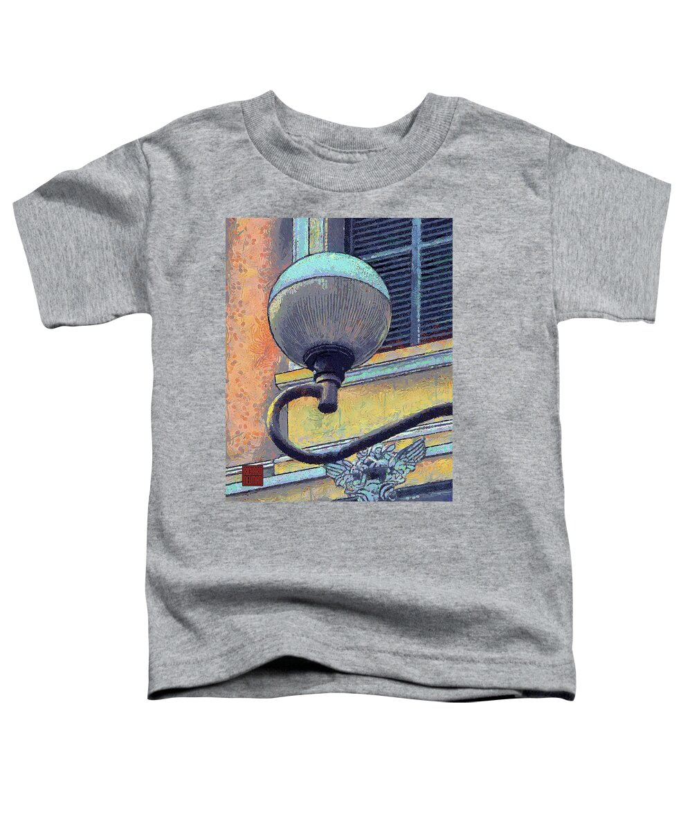 Abstract Toddler T-Shirt featuring the mixed media 684 Street Lamp, Main Post Office, Ho Chi Minh City, Vietnam by Richard Neuman Abstract Art
