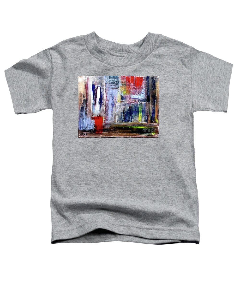 Abstract Toddler T-Shirt featuring the painting A Point Of View by Eileen Kelly