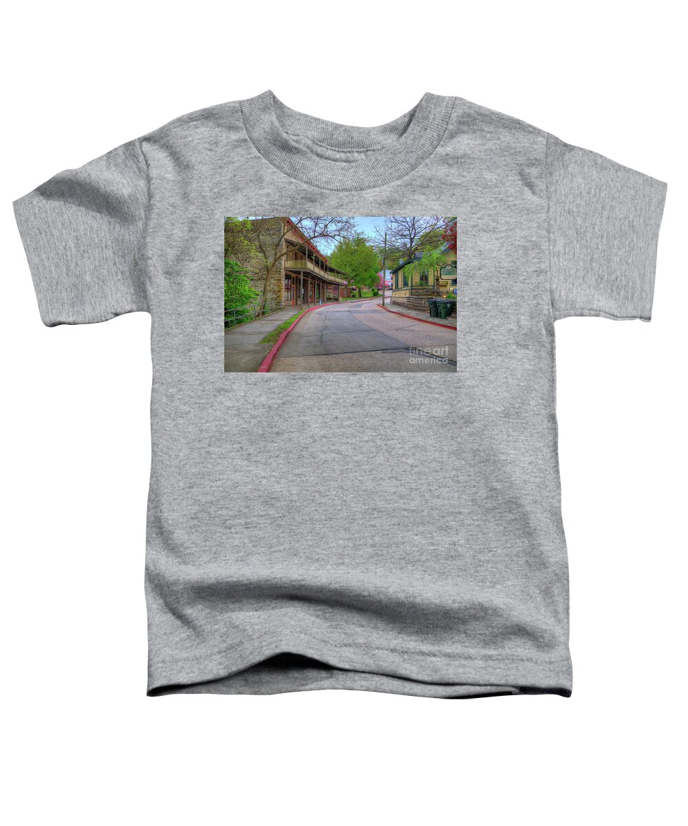 Travel Toddler T-Shirt featuring the photograph A View Down Spring Street by Larry Braun