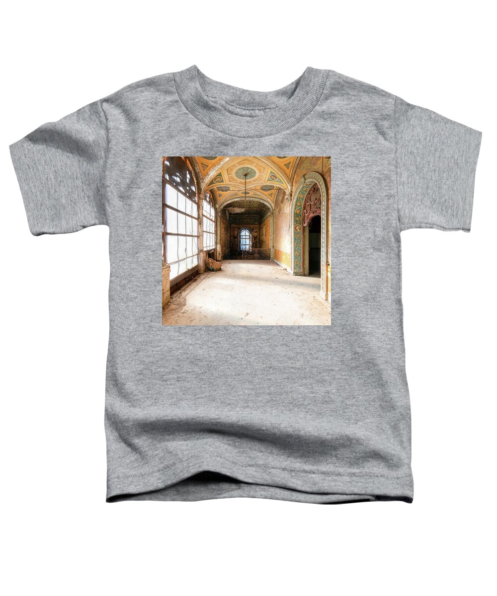 Abandoned Toddler T-Shirt featuring the photograph Abandoned Corridor in Villa by Roman Robroek