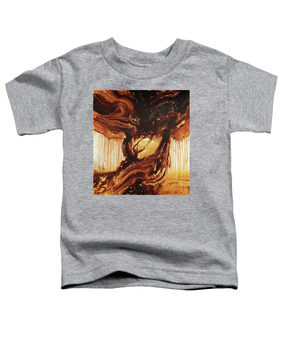 Abstract Toddler T-Shirt featuring the painting AeternaOveum by Sv Bell