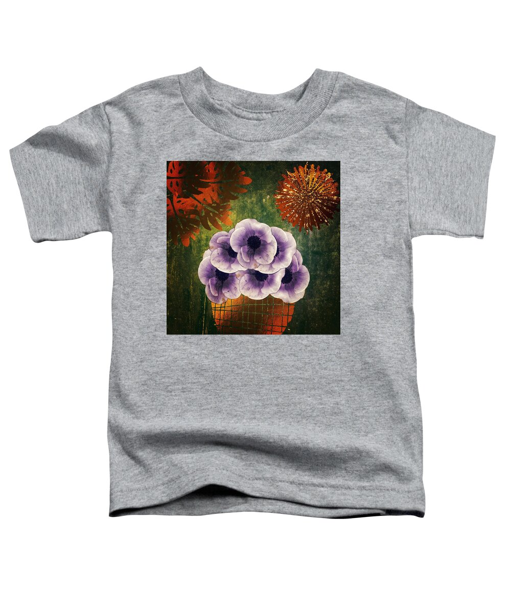 Abstract Art Toddler T-Shirt featuring the digital art African Violet by Canessa Thomas