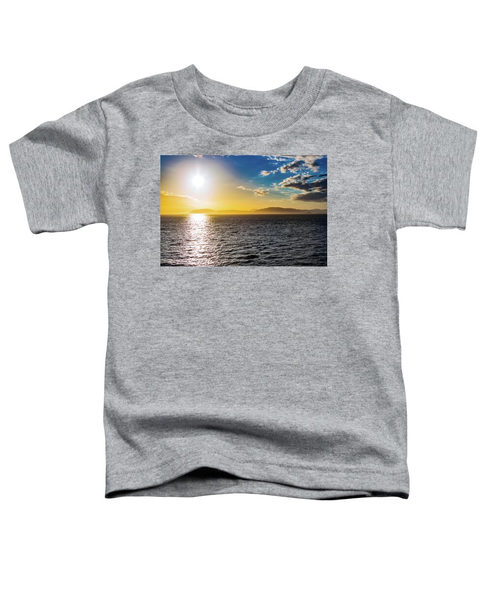 Alaska Toddler T-Shirt featuring the digital art Alaska Inside Passage Sunset II by SnapHappy Photos